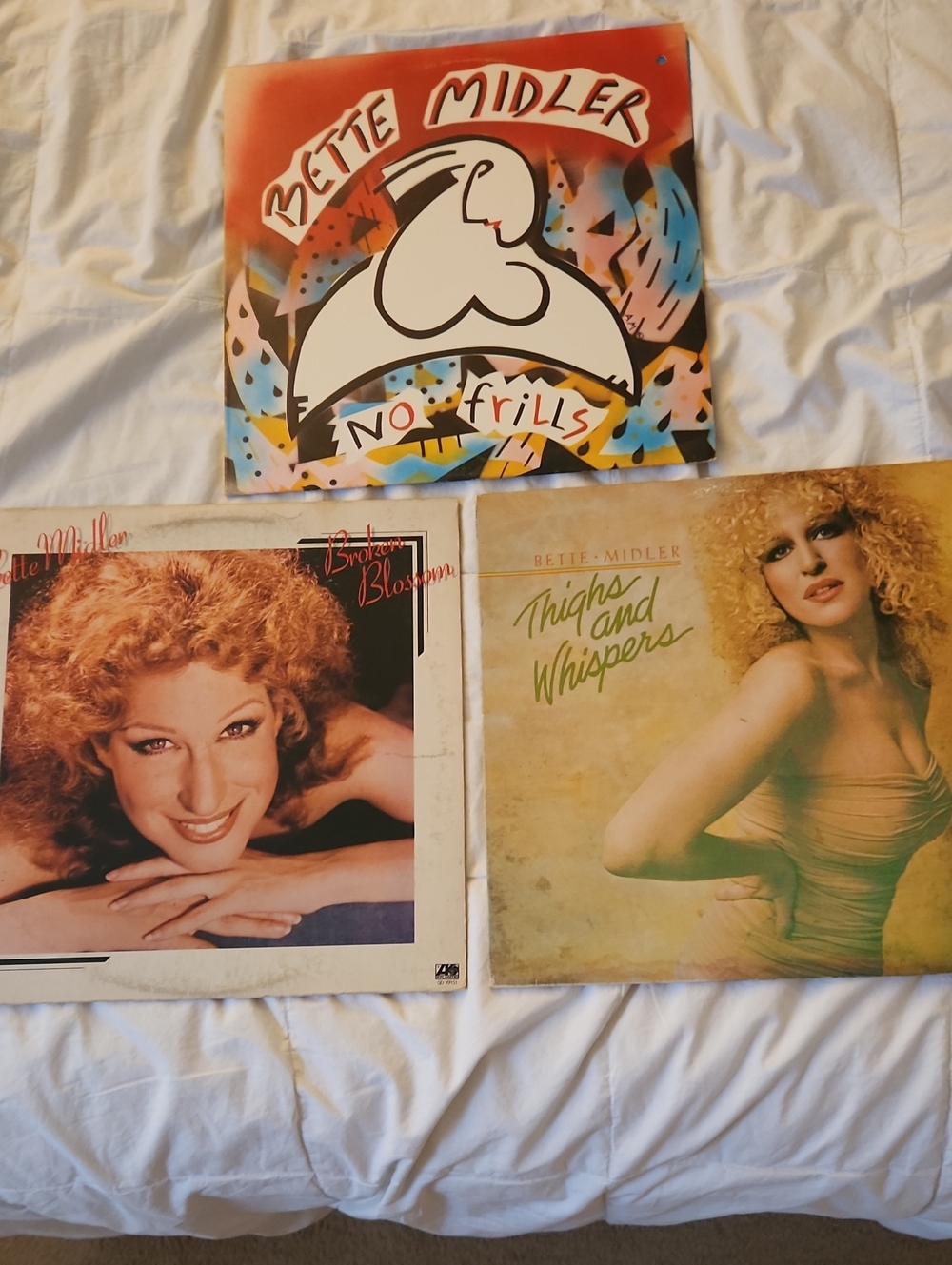 Bette Midler Vinyl Records Lot - Colorful Covers (Set of 3)